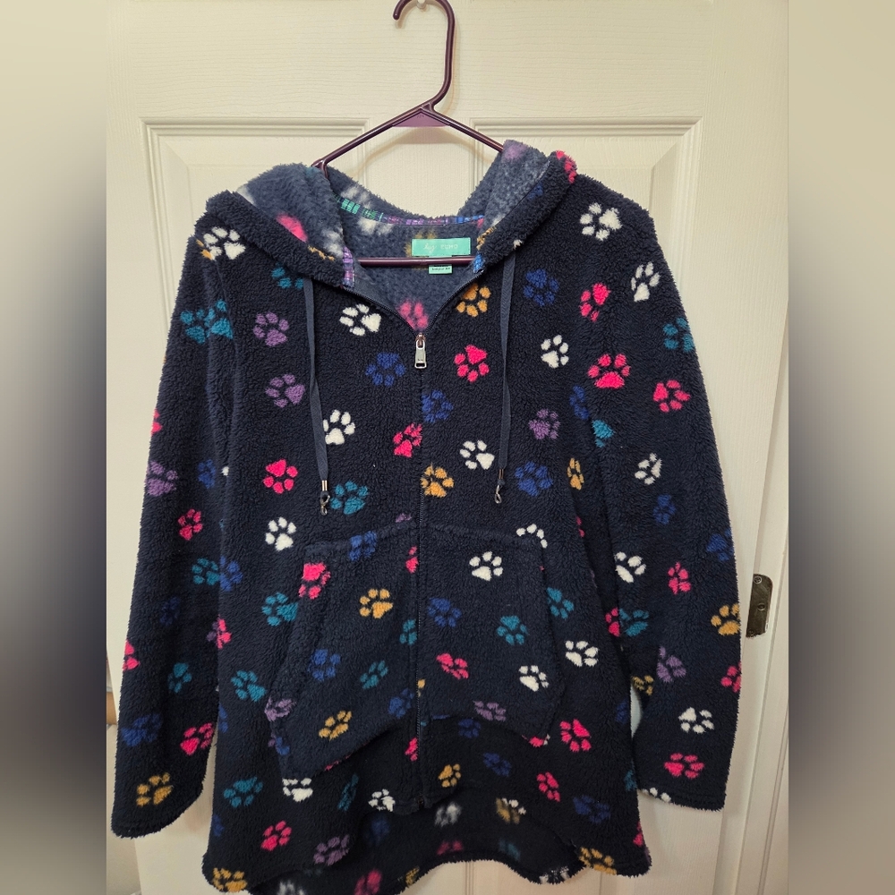 Lug Lounge Snuggle Zipper Cardigan with Eyeglass Holder - Echo * Rare Pawprint